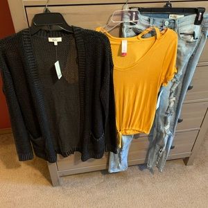 Mudd Black Juniors Cardigan